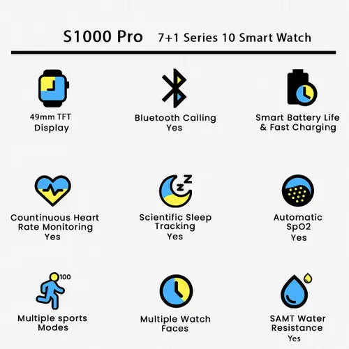S1000 Pro 7+1 Series 10 Smart Watch