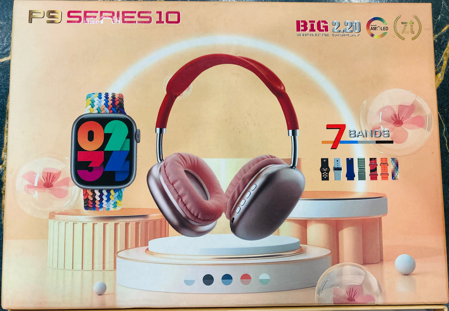 P9 Series 10 Wireless Headphones & Smartwatch Combo