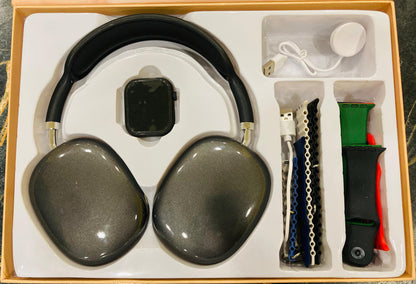 P9 Series 10 Wireless Headphones & Smartwatch Combo